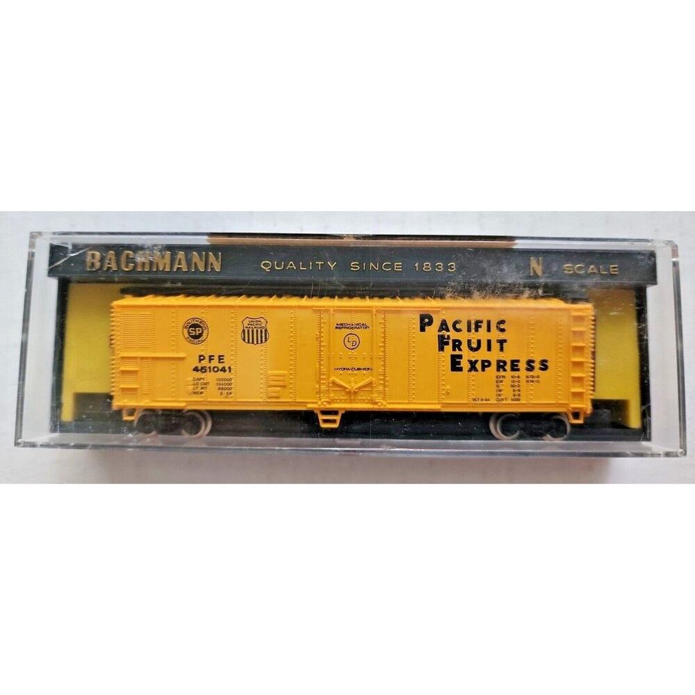 Bachmann 5462 N Scale Pacific Fruit Express 51' Steel Reefer Car NIB U103-75